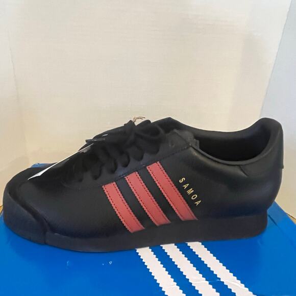 Adidas Men’s Samoa shoes black and red size 10 NIB - Picture 1 of 5